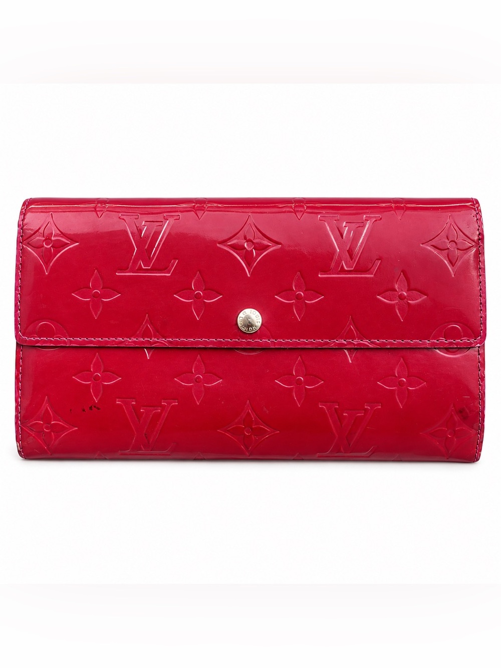 Louis Vuitton Sarah Wallet Monogram Vernis Red Patent Leather